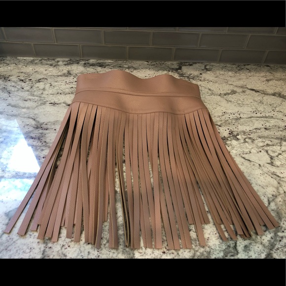 BCBG Light Brown Fringe style belt; Size S - Picture 2 of 5